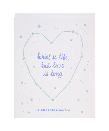 Love Is Long - Sympathy Quote Card