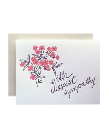 Deepest Sympathy - Simple Condolences Card