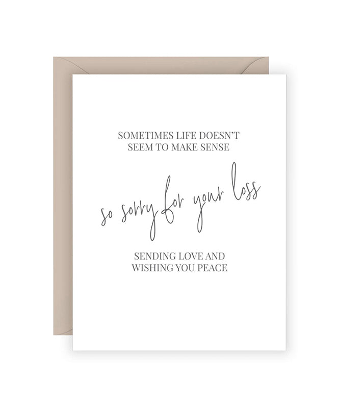 So Sorry - Sending Peace Sympathy Card